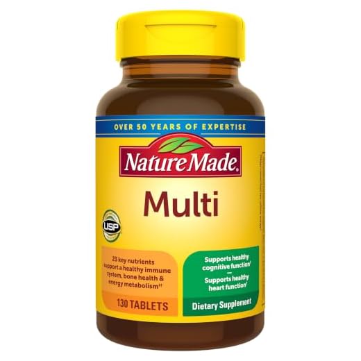 Nature Made Multivitamin Tablets with Iron, Multivitamin for Women and Men for Daily Nutritional Support, 130 Tablets, 130 Day Supply