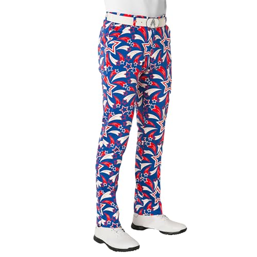 Royal & Awesome Crazy Golf Pants for Men, Funny Golf Pants Men, Mens Golf Pants, Colorful Funky Golf Pants, Fun Golf Pants