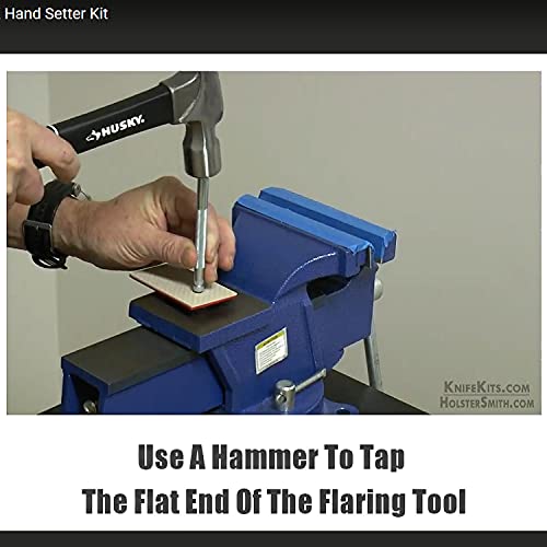 Eyelet Hand Setter (#8) + 100 (#8-9 Black Eyelets) - Value Combo Kit - For Kydex Holster Making & Hobby #TOP4