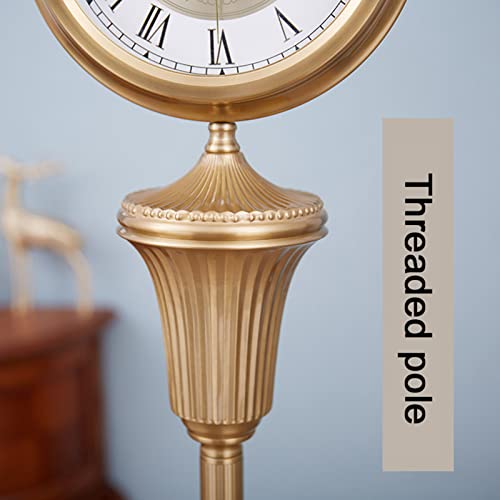 Jtyx Vintage Creative Standing Clock With With Large Numerals, Silent Non-Ticking Quartz Clock Vertical Grandfather Clocks - Large Villa Floor Clock #TOP3