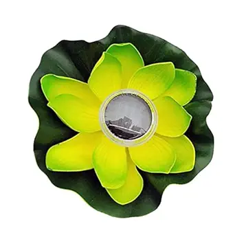 CLUB BOLLYWOOD Solar Power LED Floating Lotus Light Night Flower Lantern Lamp Green Petals | Home & Garden | Yard, Garden & Outdoor Living | Outdoor Lighting | Landscape & Walkway Lights