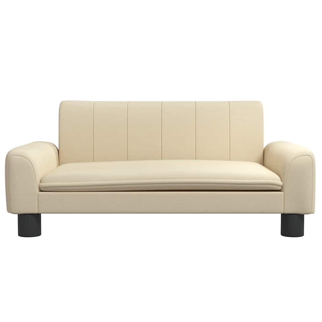 vidaXL Cama para Perros, Sofá Cama para Mascotas Pequeñas, Cama Elevada con Patas, Asiento de Perros Gatos, Tela Crema 70x45x30 cm