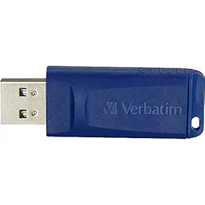 Verbatim 8GB USB 2.0 Flash Drive - Cap-Less & Universally Compatible - 5 Pack - Blue