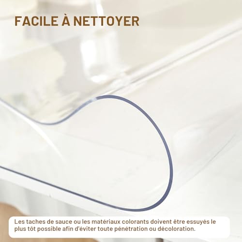 Nappe transparente repas de famille protection table lavable Royhom - 5
