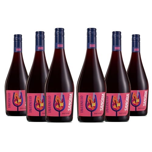 Tavernello Spritz Sangria, Spritz Aperitivo Pronto da Bere con Note di Cannella, Chiodi di Garofano e Frutta, 6,5% Vol, Confezione da 6 Bottiglie da 750 ml