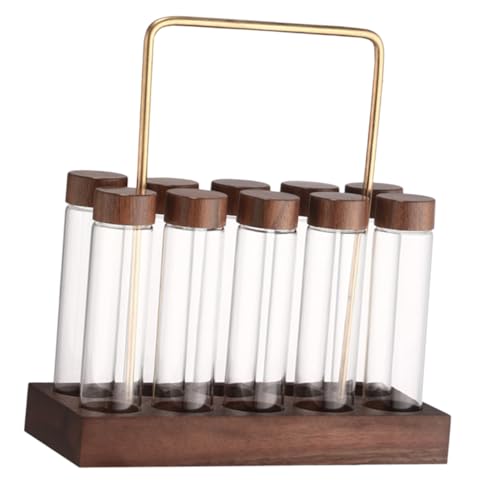 FUNOMOCYA 1 Juego titulares de granos de café contenedor de almacenamiento de granos de café envase lata cafe café en grano tupers hermeticos cristalinos tubos de almacenamiento de vidrio