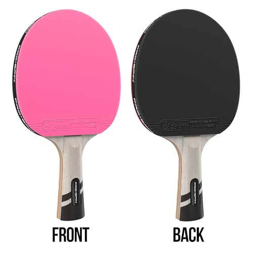 Image of PRO-SPIN Ping Pong Paddles - ITTF Approved Professional Table Tennis Rackets with Carbon Fiber for Superior Control | 7-Ply Blade, Premium Rubber, 2.0mm Sponge