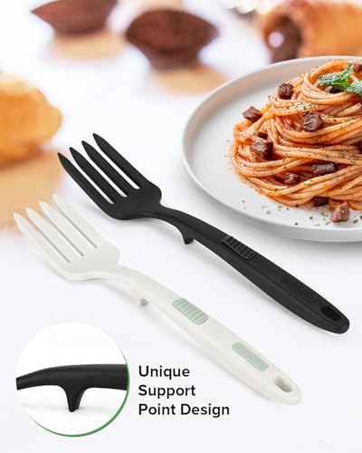 Große flexible Silikon-Kochgabel, antihaftbeschichtete Schneebesen zum – Ansicht 4