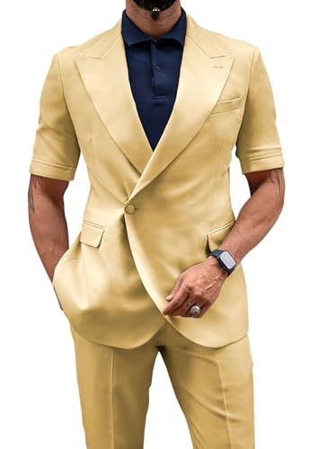 Men 2 Piece Suit Slim Fit Suits for Men Wedding Prom Business Casual