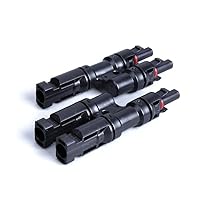Sekesoer Solar Y Kabel 6mm², Y Stecker Solar Paar, Solarkabel Y Verteiler, PV Y Stecker Module Balkonkraftwerk (2-Fach Verteiler)