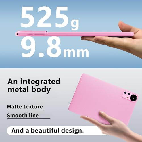 Android 15 Tablet 10 inch Tablets, 20GB RAM 128GB ROM 2TB Expandable, 2.0GHz Quad-core Processor, 2 in 1 Tablet with Keyboard Case Stylus Mouse, 5G WiFi6, BT 5.0, 6000mAh, Widevine L1, GMS, Pink by Bnegynng - Image 3