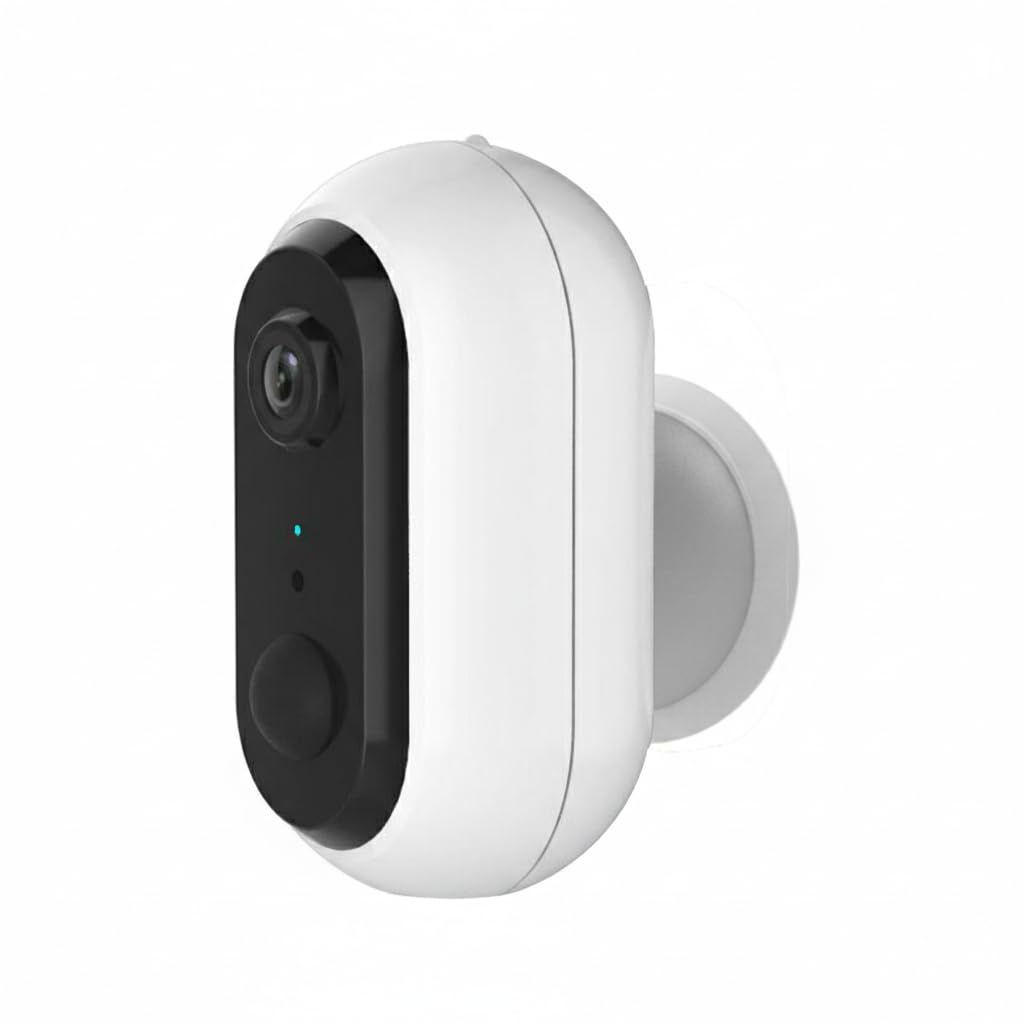 Enerj Light Security Camera Outdoor Wireless, Rechargeable Battery-Powered Home Security Camera, Surveillance Wifi 1080P Camera, With 18650Mah Battery, Pir Motion Detection, 2-Way Audio, Night Vision/Waterproof