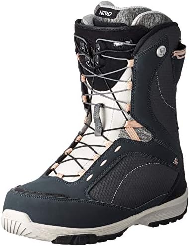 Nitro Snowboards Women's Monarch TLS '20 All Mountain Freestyle Speed Lacing System Boot Snowboard Boat, Navy Blue, 28.0