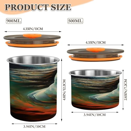 Envase de Acero Inoxidable Hermético para Café 900 ml miniatura 2