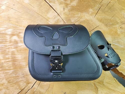 ORLETANOS Schwingentasche Dyna Skull Blackline kompatibel mit Harley...