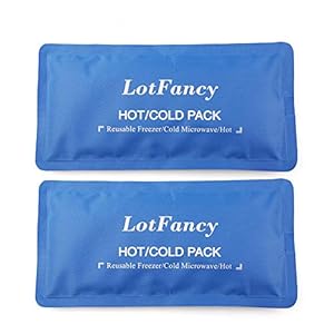 LotFancy Bolsa de Gel Reutilizable Frío Calor 2 Piezas Compresas Multiusos para Terapia, Hielo en Gel para Lesiones Primeros Auxilios Espalda, Hombros, Cuello, Pies, Cabeza (26,7 x 12,7cm)