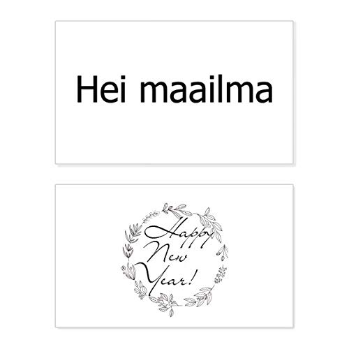 Tarjeta de Año Nuevo finlandés Hello World: comparte amor y bendiciones 1
