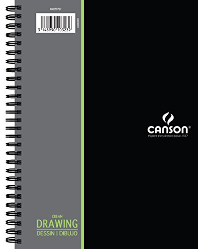 Canson Artist Series Drawing Paper, Cream, Wirebound Pad, 5.5X8.5 Inches, 60 Sheets (90Lb/147G) - Artist Paper For Adults And Students - Charcoal, Colored Pencil, Ink, Pastel, Marker #TOP1