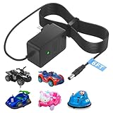 6V Battery Charger for Ride On Toys for Dynacraft, Flybar, Kids SUV, Smart Toy Bumper, Minnie Mouse Bumper, Sonic Ride, Spider-Man, Benz Car Power Adapter(6FT)