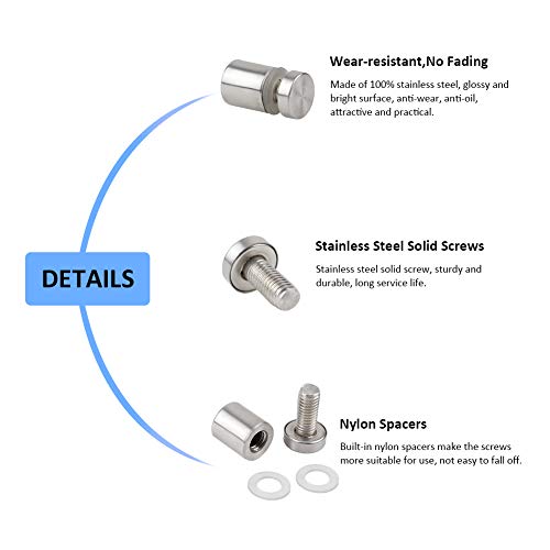 INCREWAY 16 pz Viti di supporto in vetro, 19 x