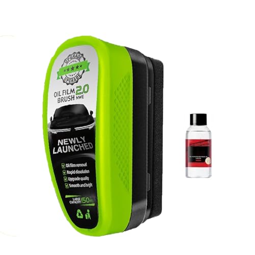 XAUKEU Automotive Oil Film Cleaning Brush Oil Film Cleaning Brush for car Windows oil film remover for car window Windshield Oil Film Remover car Window Oil Film Remover(Green)