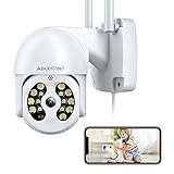 Security Camera Outdoor 1296P Wireless Home Security Camera System 360° View, AIBOOSTPRO Pan-Tilt Surveillance WiFi Cameras, 2-Way Audio, Motion Detection, Color Night Vision, Waterproof