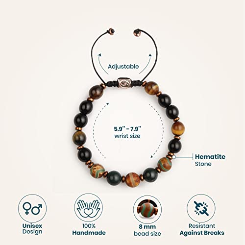 Pulsera de piedras naturales Semita unisex miniatura 4