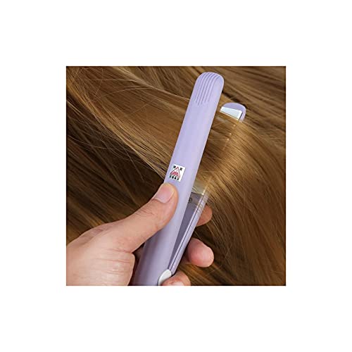 2 In 1 Hair Straightener, Mini Hair Straightener Ceramic Tourmaline Plate Beauty Flat Iron Heating Curler For Hair Salon(Us Plug Pink) #TOP5