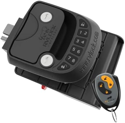 RVLock Compact and Key Fob Keyless Entry Keypad, RV/5th Wheel Lock Accessories