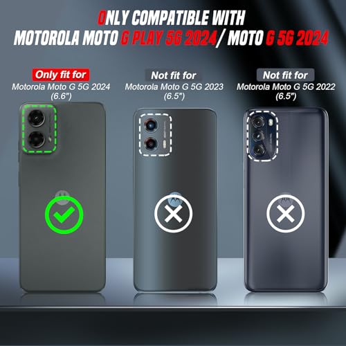 LeYi for Motorola Moto G-5G-2024 Case: Moto G 2024 Case with Slide Camera Cover, [Military-Grade] Shockproof Protection Moto G 2024 Phone case, Magnetic Stand Funda para Moto G5G 2024, Navy Blue - image 7