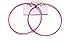 Hot Pink Hoop Earrings Simple Thin Hoop Earrings 2.75 Inch Hoop Earrings