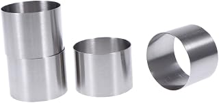 4pcs Mini Round Cake Molds Stainless Steel Baking Pan Dessert Puck Mold