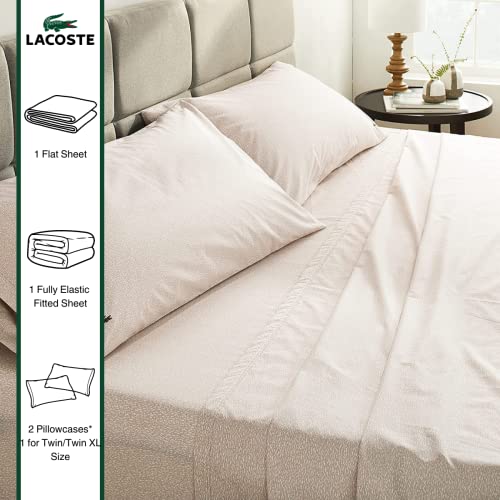 Image of Lacoste Camo Sheet Set, King, Oatmeal