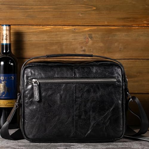 Bandolera de piel para hombre con sistema antirrobo y cómoda correa ajustable 5