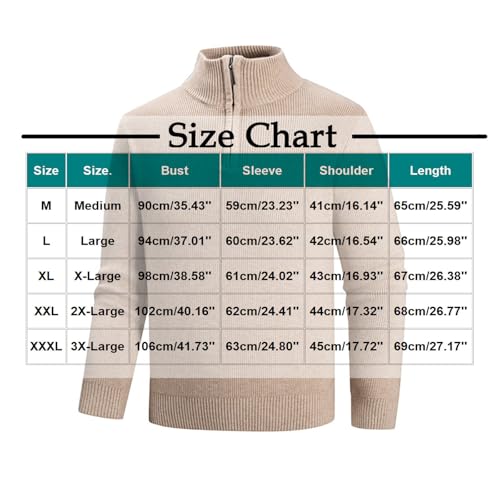 Cambkatl Mens 1/4 Zipper Stand Collar Sweaters Slim Fit Pullover Long Sleeve 2025 Fall Winter Warm Knitted Casual Jumper Tops3