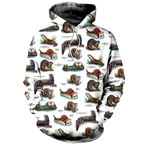 Sweat à capuche animal 3D homme streetwear pull hip-hop décontracté casual