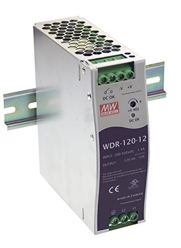 Fuente de alimentación Mean Well WDR-120-12 120W 12V miniatura 1