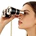 Yourelexit® Opera Glasses Binoculars 3X25 Lorgnette Theater Glasses Optical BK9 Mini Compact Lightweight Built-in Foldable Vintage for Adults Women Men in Musical Concert Cinema