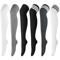 6 Pairs: Light Gray,white, Black, Gray