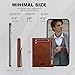 Wallet for Men 14-16 Cards, Minimalist Men Leather Wallet, Men's Front Pocket Bifold Wallets with Money Clip, Slim Thin Card Holder RFID Blocking Bill Folder Magnetic Closure Men Gifts, Reddish Brown