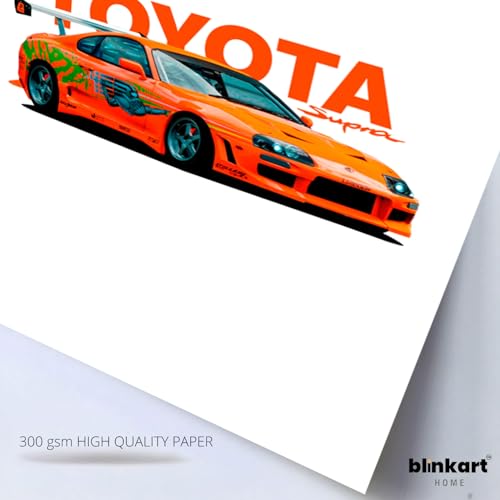 Image of BLINKART Toyota Supra MK4Car Posters Sticker Gift Items for Boys Room Wall Decor || Comes with Double-Sided Tape|| Decoration Bedroom Living Room Office Studio Decor | 12x18 In (A3) - CAR-276
