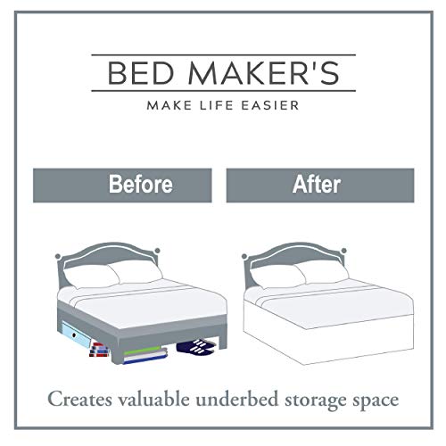 Bed Maker’s Never Lift Your Mattress Microfiber Wrap-Around Bed Skirt, Gathered Ruffled Style, Classic 14 Inch Drop Length, Twin, White #TOP5