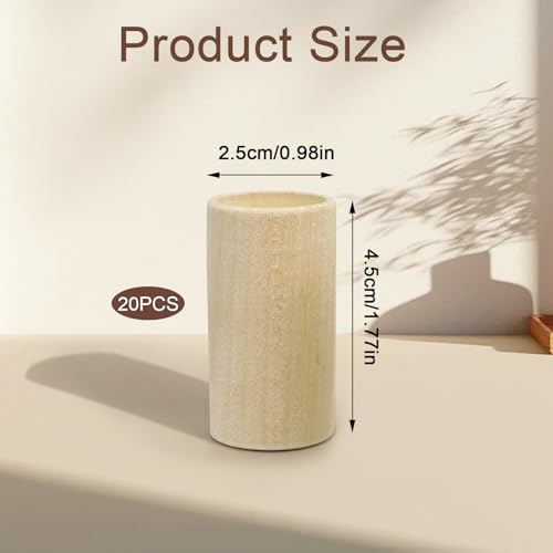 CTYUEYUN 20 Stück Diffuser Holz für Ätherische Öle，Leicht Rundes Diffuses Holz,Wiederverwendbarer Holzdiffusor zum Gegen Mücken, für Auto, Konferenzraum, Home Und Büro