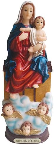 Miniatura 2 de Nuestra Señora de Loreto Estatua Señora Sentada en la Casa (12 pulgadas)