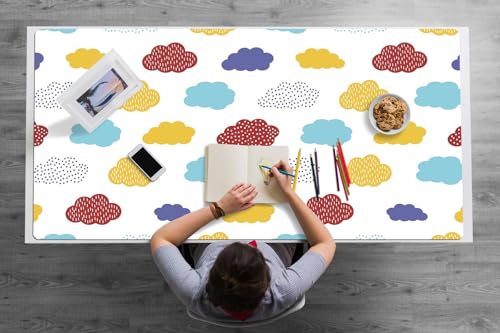 Tapis de souris 120x60 cm en vinyle PVC imperméable pour grand espace de travail