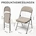 Gartenstühle 6er set Klappstuhl Campingstuhl bis 158 kg, Metall Gartenstuhl Stapelbar mit Stoff-Kissen, Multifunktional Stuhl für Gärten Balkon Küchen Esszimmer Terrassen, Outdoor Klappsessel, Khaki