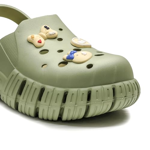 Image of ASIAN INDIGO-10 Stylish Women Clogs | Ultra-Light, Breathable & Comfortable Slip-Ons with Cute 3D Stickers