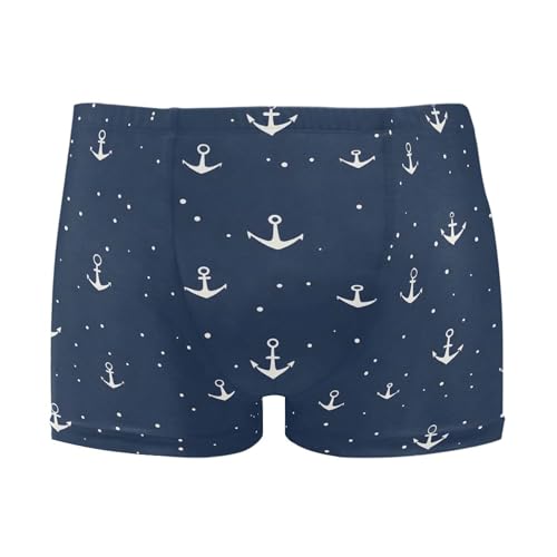 Anchor Blue Mens Swim Trunk Swimwear Bathing Suit Swim Brief Square Leg Board Short S B0403601