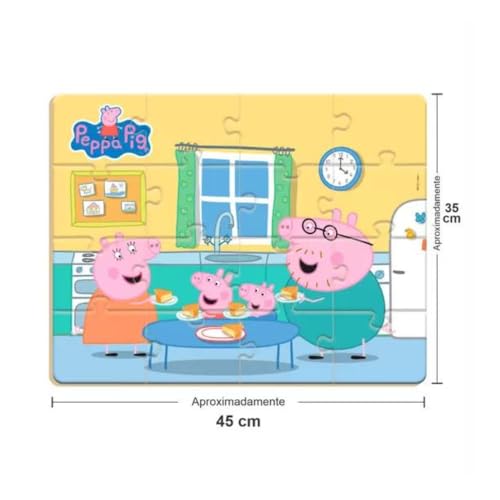 Quebra Cabeça Gigante 16 Peças Peppa Pig Nig Brinquedos