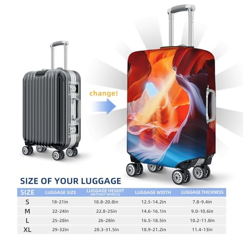 Luggage Cover Dustproof Anti-scratch Suitcase Cover Elastic Travel Suitcase Protector Beauty Antelope Canyon Washable Baggage Case Luggage Sleeves Fits 18-32 Inch Luggage3